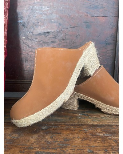Zuecos Veganos de Esparto Tines - Modelo Tierra (7 cm)